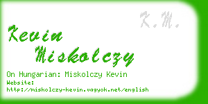 kevin miskolczy business card